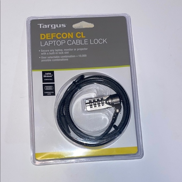 Targus Black Laptop Security Cable Lock - Picture 1 of 2